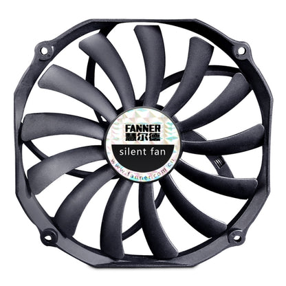 FANNER Ice Soul F14015 4PIN PWM Ultra-thin Chassis Fan Desktop Computer Radiator, F14015