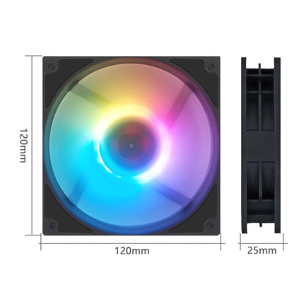 MF12025 5V ARGB 12cm Shenguang Synchronous Water Cold Radiator Large Air Volume Chassis Fan, MF12025 White, MF12025 Black