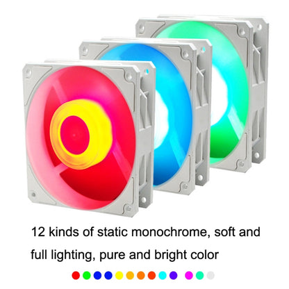 MF12025 5V ARGB 12cm Shenguang Synchronous Water Cold Radiator Large Air Volume Chassis Fan, MF12025 White, MF12025 Black