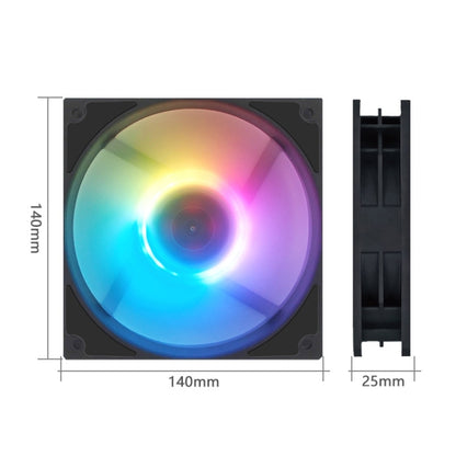 MF14025 5V ARGB 14cm Shenguang Synchronous Magnetic Evitation Dynamic Pressure Bearing Row Chassis Fan, MF14025 Black, MF14025 White