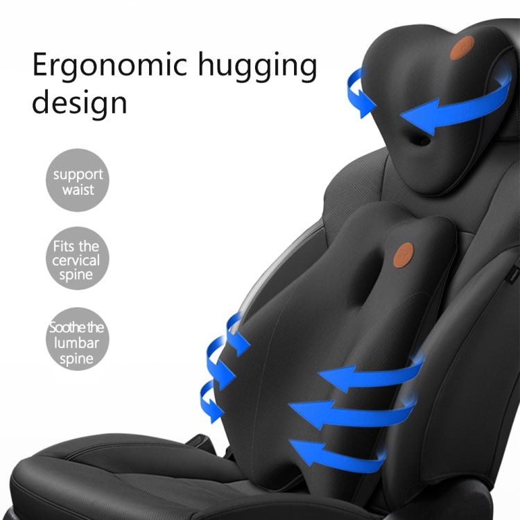 SR-21 Car Lumbar Cushion Headrest Seat Memory Foam Accessories, Style:, Ordinary Headrest (Black), Ordinary Headrest (Gray), Ordinary Headrest (Brown), Massage Headrest (Black), Massage Headrest (Gray), Massage Headrest (Brown)