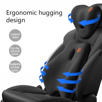 SR-21 Car Lumbar Cushion Headrest Seat Memory Foam Accessories, Style:, Ordinary Headrest (Black), Ordinary Headrest (Gray), Ordinary Headrest (Brown), Massage Headrest (Black), Massage Headrest (Gray), Massage Headrest (Brown)