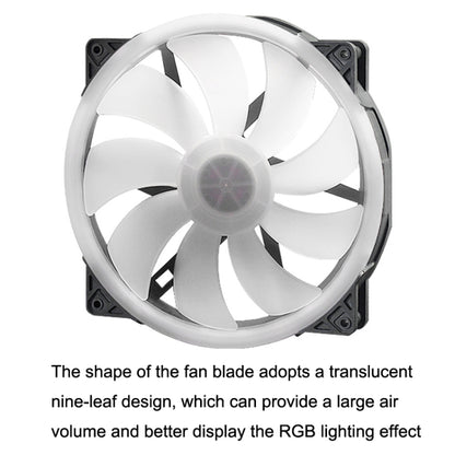 FANNER 2020 5V ARGB 20cm Large Air Volume Slow Motherboard Shenguang Synchronized Chassis Fan, 2020