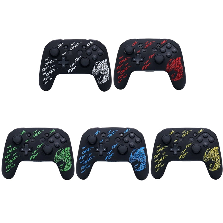 For Nintendo Switch Pro Game Handle Soft Shock Absorbing Silicone Protective Sleeve, White, Red, Green, Blue, Bronze