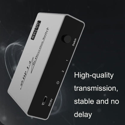 8K 60HZ 1.4V 2 In 1 Out DP Bidirectional Switcher, 8K Switcher(Grey)