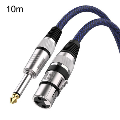 Blue and Black Net TRS 6.35mm Male To Caron Female Microphone XLR Balance Cable, 0.5m, 1m, 1.8m, 3m, 5m, 8m, 10m, 12m, 15m, 20m, 25m, 30m