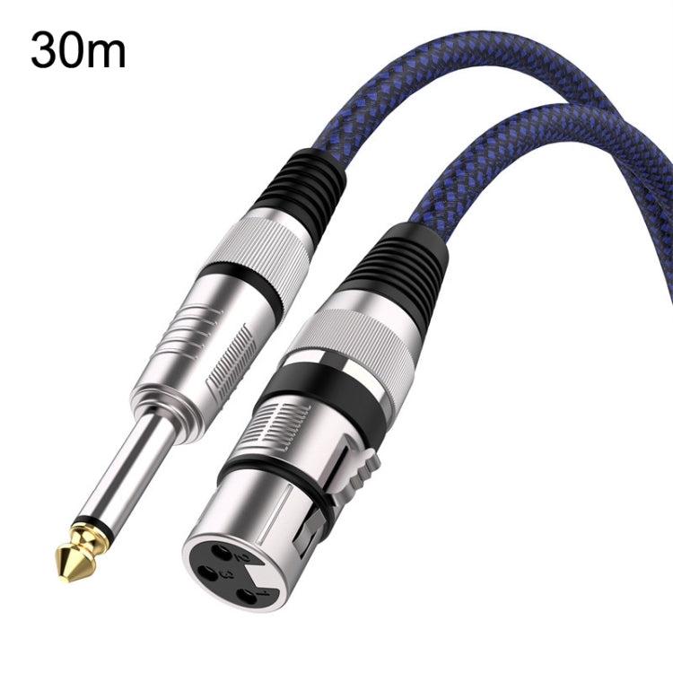 Blue and Black Net TRS 6.35mm Male To Caron Female Microphone XLR Balance Cable, 0.5m, 1m, 1.8m, 3m, 5m, 8m, 10m, 12m, 15m, 20m, 25m, 30m