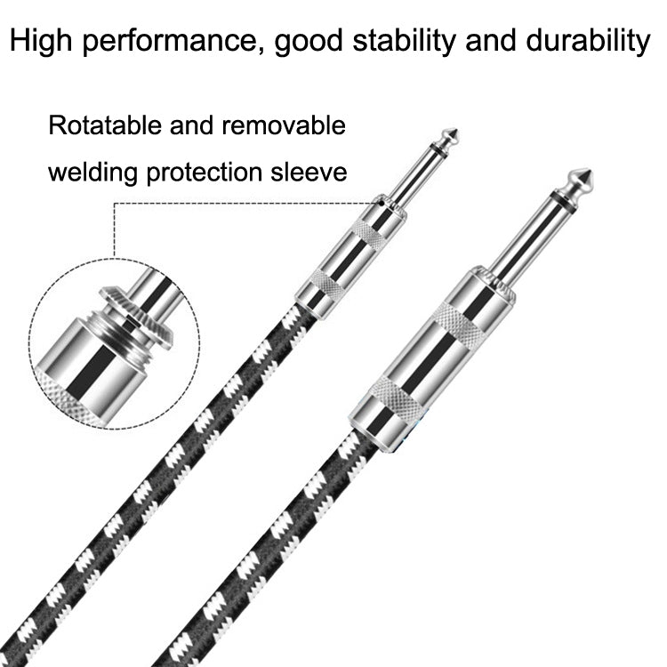 2 Straight Head 6.35mm Guitar Cable Oxygen-Free Copper Core TS Large Two-core Cable, 0.15m, 0.3m, 0.5m, 1m, 1.5m, 2m, 3m, 5m, 8m, 10m