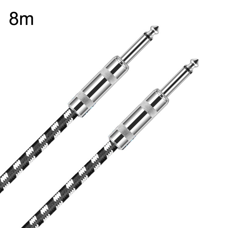 2 Straight Head 6.35mm Guitar Cable Oxygen-Free Copper Core TS Large Two-core Cable, 0.15m, 0.3m, 0.5m, 1m, 1.5m, 2m, 3m, 5m, 8m, 10m