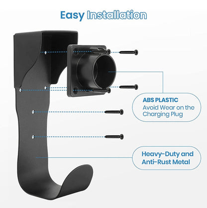 EV Charger Cable Holder Electric Car Charging Cable Organizer for J1772 Plug, EV Charger Cable