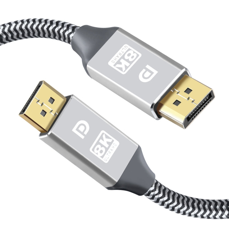 1.4 Version DP Cable Gold-Plated Interface 8K High-Definition Display Computer Cable 30AWG OD:6.3MM With Nylon Mesh, 1.5m, 3m, 5m