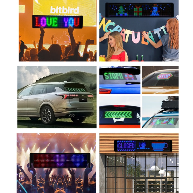 Vehicle Rear Window Color Flexible LED Electronic Screen, 276x90mm, 532x90mm, 788x90mm, 1044x90mm, 260x150mm, 500x150mm, WIFI Model 740x150mm, WIFI Model 980x150mm
