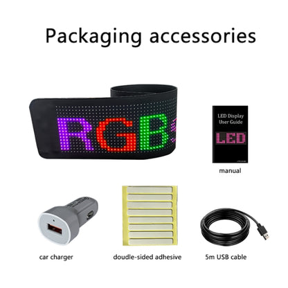 Vehicle Rear Window Color Flexible LED Electronic Screen, 276x90mm, 532x90mm, 788x90mm, 1044x90mm, 260x150mm, 500x150mm, WIFI Model 740x150mm, WIFI Model 980x150mm