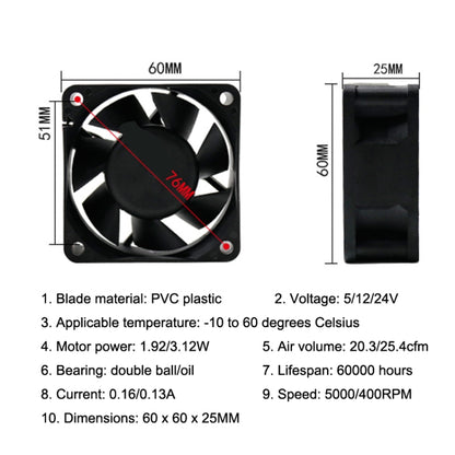 6cm Quiet DC Cooling Fan, XIN RUI FENG 5V Oil Bearing, XIN RUI FENG 12V Oil Bearing, XIN RUI FENG 24V Oil Bearing, XIN RUI FENG 5V Ball Bearing, XIN RUI FENG 12V Ball Bearing, XIN RUI FENG 24V Ball Bearing