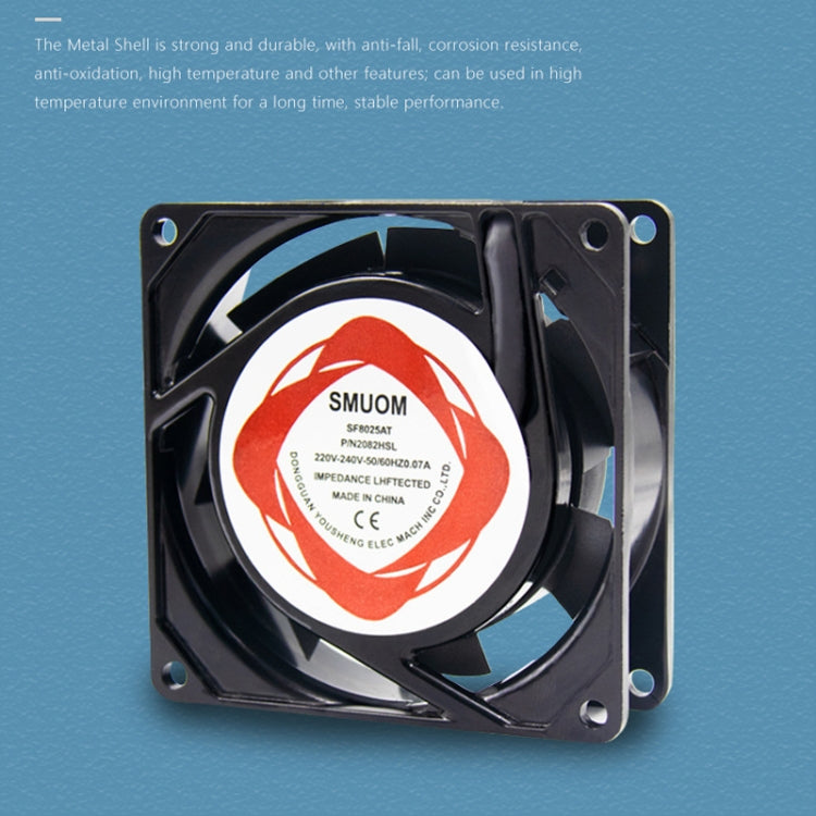 8cm Silent Chassis Cabinet Cooling Fan, SMUOM SF8025AT 220V Oil Bearing, SMUOM SF8025AT 220V Double Ball Bearing, SMUOM SF8025AT 110V Oil Bearing, SMUOM SF8025AT 110V Double Ball Bearing
