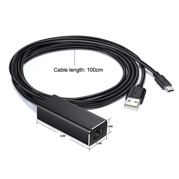 RJ45 Micro USB to 100M Ethernet Adapter Steady Watch Video, Micro USB