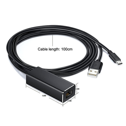 RJ45 Micro USB to 100M Ethernet Adapter Steady Watch Video, Micro USB