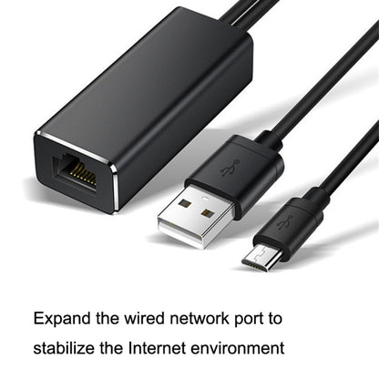 RJ45 Micro USB to 100M Ethernet Adapter Steady Watch Video, Micro USB