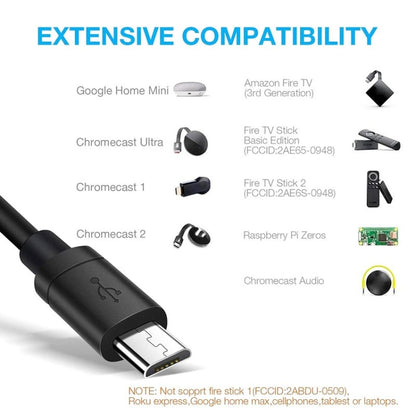 RJ45 Micro USB to 100M Ethernet Adapter Steady Watch Video, Micro USB