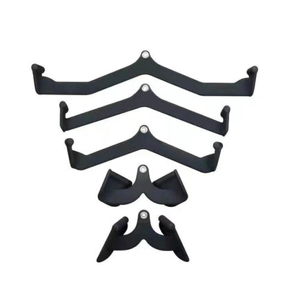 V-shaped Handles Attachments for Pulley and Lat Pulldown Machines, 5 In 1, 8 In 1, No. 1 Opposite, No. 2 Outgoing, No. 6 Biceps Up Pull, No. 7 Triceps Up Pull, No. 8 Triceps Down Pull