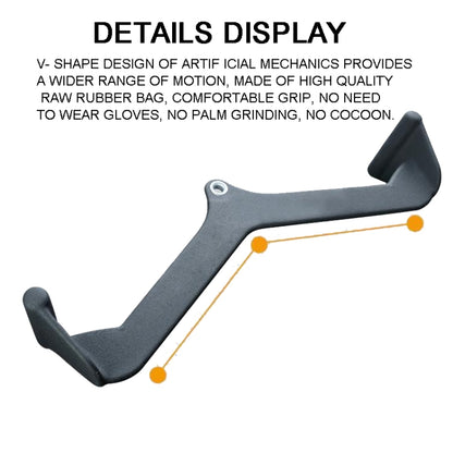 V-shaped Handles Attachments for Pulley and Lat Pulldown Machines, 5 In 1, 8 In 1, No. 1 Opposite, No. 2 Outgoing, No. 6 Biceps Up Pull, No. 7 Triceps Up Pull, No. 8 Triceps Down Pull