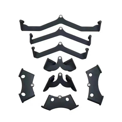 V-shaped Handles Attachments for Pulley and Lat Pulldown Machines, 5 In 1, 8 In 1, No. 1 Opposite, No. 2 Outgoing, No. 6 Biceps Up Pull, No. 7 Triceps Up Pull, No. 8 Triceps Down Pull