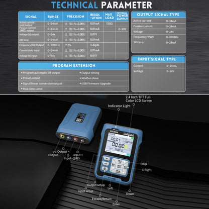 FNIRSI SG-003 Multifunctional PWM Signal Generator 4-20ma Voltage Current Calibrator, EU Plug, SG-003