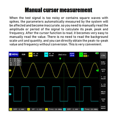 FNIRSI 1013D 1GS Sampling Dual Channel 100M Bandwidth Digital Oscilloscope, US Plug, 1013D