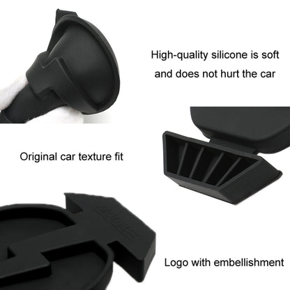 For Tesla Model3/Y 2pcs Charging Port Silicone Dustproof Waterproof Cover, Conjoined Black, Conjoined Red, Conjoined Blue