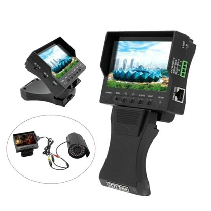 JSK-4300B 4.3 inch Handheld 12V Output Network Cable Monitoring Tester, 4.3 inch (With UK Plug Power Adapter), 4.3 inch (With AU Plug Power Adapter), 4.3 inch (With US Plug Power Adapter), 4.3 inch (With EU Plug Power Adapter)