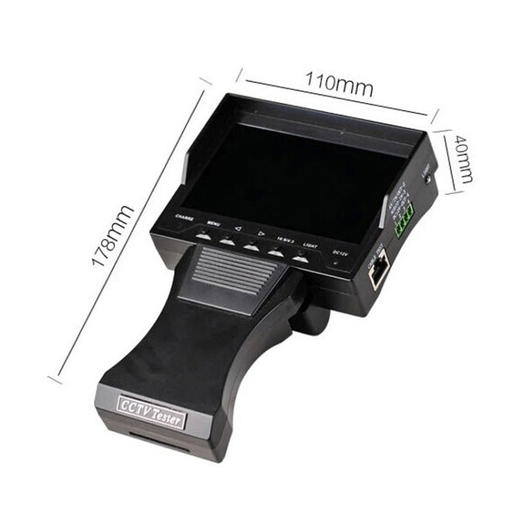 JSK-4300B 4.3 inch Handheld 12V Output Network Cable Monitoring Tester, 4.3 inch (With UK Plug Power Adapter), 4.3 inch (With AU Plug Power Adapter), 4.3 inch (With US Plug Power Adapter), 4.3 inch (With EU Plug Power Adapter)
