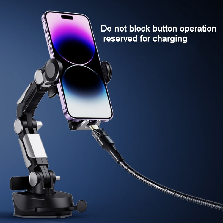 ZJ137 Suction Cup Car Phone Holder 2 In 1 Number Plate Phone Stand Truck Phone Mount, ZJ137 Black