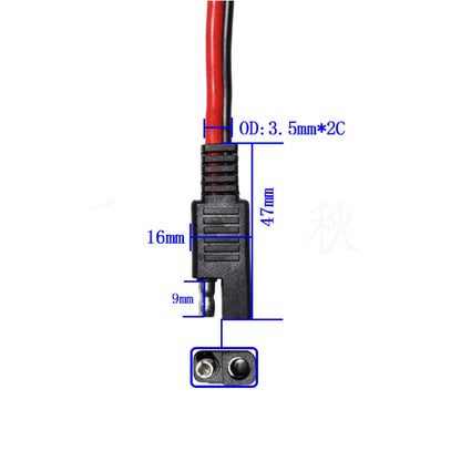 2pcs 20A Solar Car Battery SAE Power Extension Cable, 15cm, 30cm, 100cm