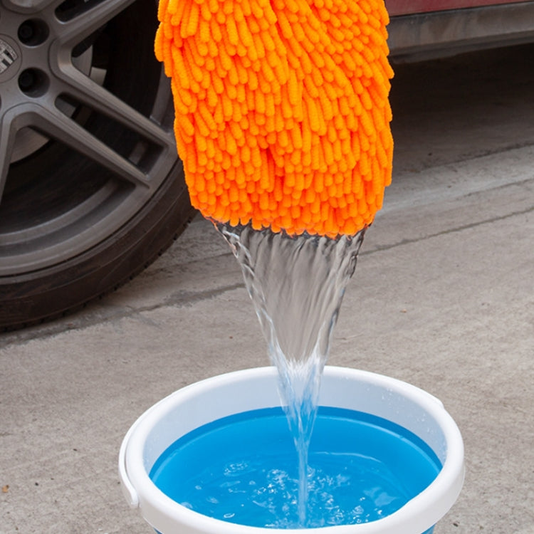 2pcs Car Chenille Coral Fleece Car Wash Double Sided Thick Gloves