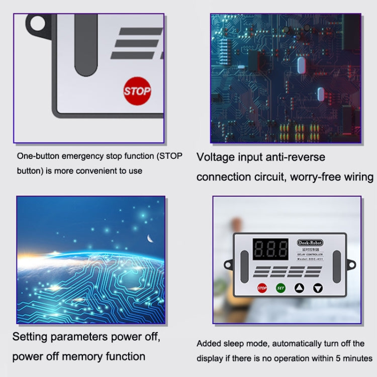 Deek-Robot DDC-431 Timer Delay Relay Switch Digital LED Display Delay Controller, Delay Controller