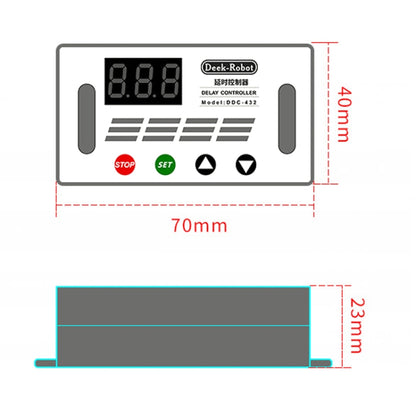 Deek-Robot DDC-432 Delay Relay Switch DC5V-30V Dual MOS Tube Digital Display Time Relay Controller, Time Relay Controller