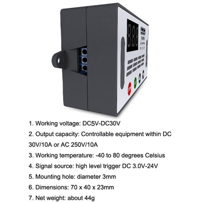 Deek-Robot DDC-432 Delay Relay Switch DC5V-30V Dual MOS Tube Digital Display Time Relay Controller, Time Relay Controller