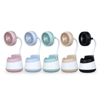 276A USB Charging Desktop Pen Holder Fan with Phone Holder Function Student Dormitory Portable Fan, 276A (Black), 276A (Yellow), 276A (Pink), 276A (Blue), 276A (Green)