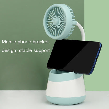 276A USB Charging Desktop Pen Holder Fan with Phone Holder Function Student Dormitory Portable Fan, 276A (Black), 276A (Yellow), 276A (Pink), 276A (Blue), 276A (Green)