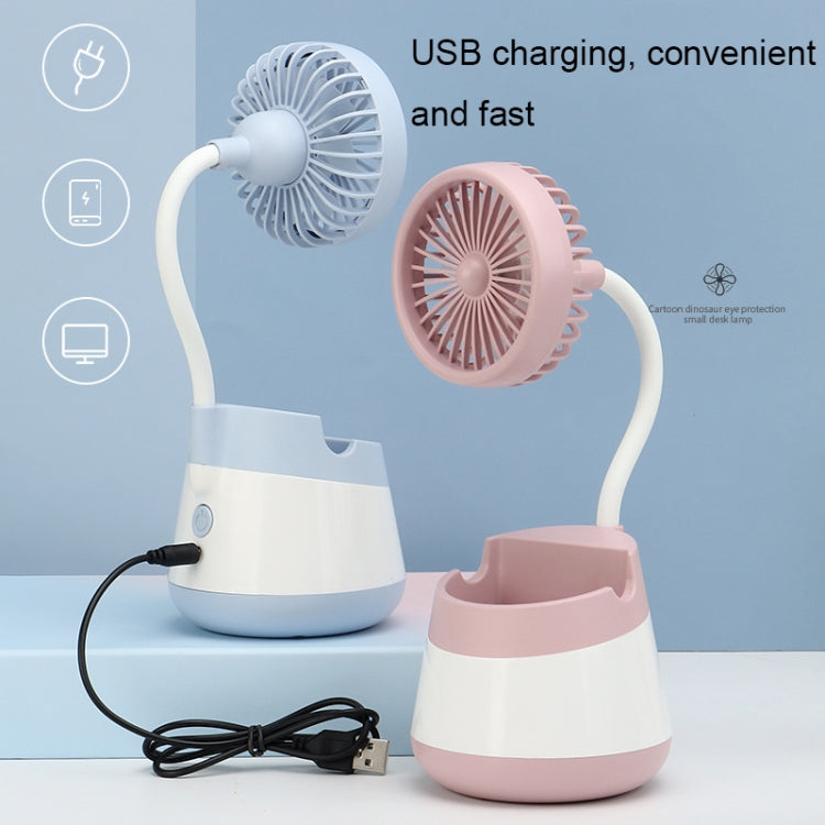 276A USB Charging Desktop Pen Holder Fan with Phone Holder Function Student Dormitory Portable Fan, 276A (Black), 276A (Yellow), 276A (Pink), 276A (Blue), 276A (Green)