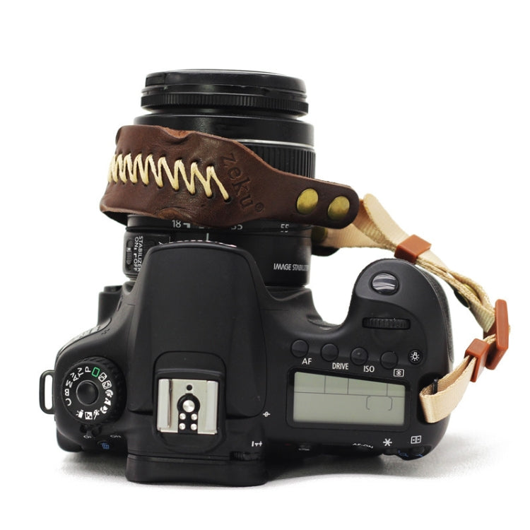 Vintage Leather SLR Wristband Anti-drop Camera Wrist Strap without Camera