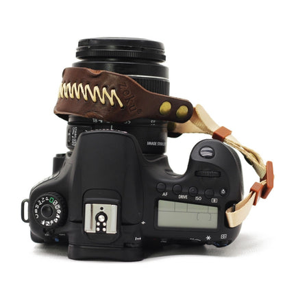 Vintage Leather SLR Wristband Anti-drop Camera Wrist Strap without Camera