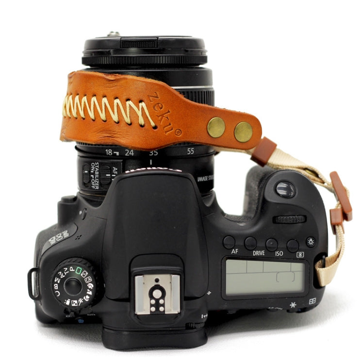 Vintage Leather SLR Wristband Anti-drop Camera Wrist Strap without Camera