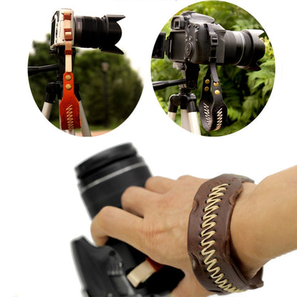 Vintage Leather SLR Wristband Anti-drop Camera Wrist Strap without Camera