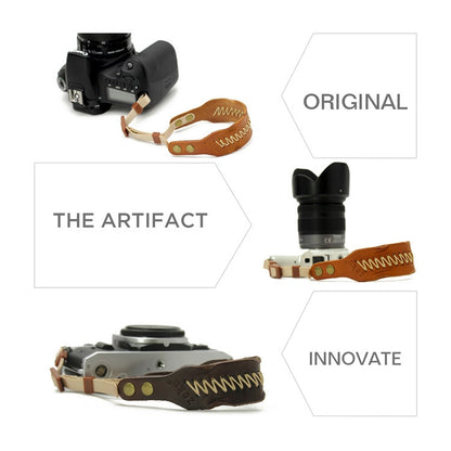 Vintage Leather SLR Wristband Anti-drop Camera Wrist Strap without Camera