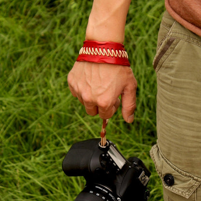 Vintage Leather SLR Wristband Anti-drop Camera Wrist Strap without Camera