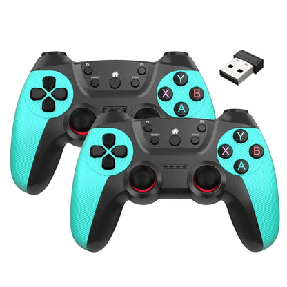 KM-029   2.4G One for Two Doubles Wireless Controller Support PC / Linux / Android / TVbox, KM-029 (Rose Pink), KM-029 (Lemon Yellow), KM-029 (Mountain Blue), KM-029 (Battle Gray), KM-029 (Elegant Silver), KM-029 (Mint Green), KM-029 (Cangling Green)  ...