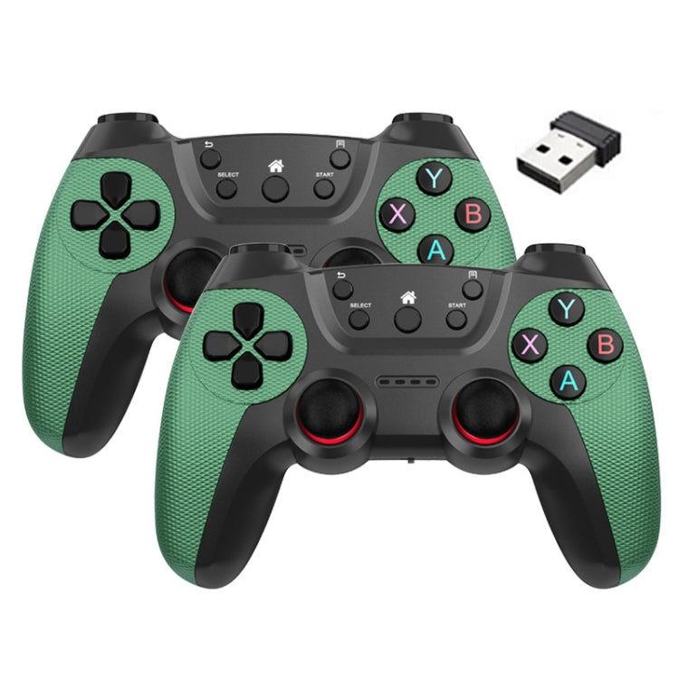 KM-029   2.4G One for Two Doubles Wireless Controller Support PC / Linux / Android / TVbox, KM-029 (Rose Pink), KM-029 (Lemon Yellow), KM-029 (Mountain Blue), KM-029 (Battle Gray), KM-029 (Elegant Silver), KM-029 (Mint Green), KM-029 (Cangling Green)  ...
