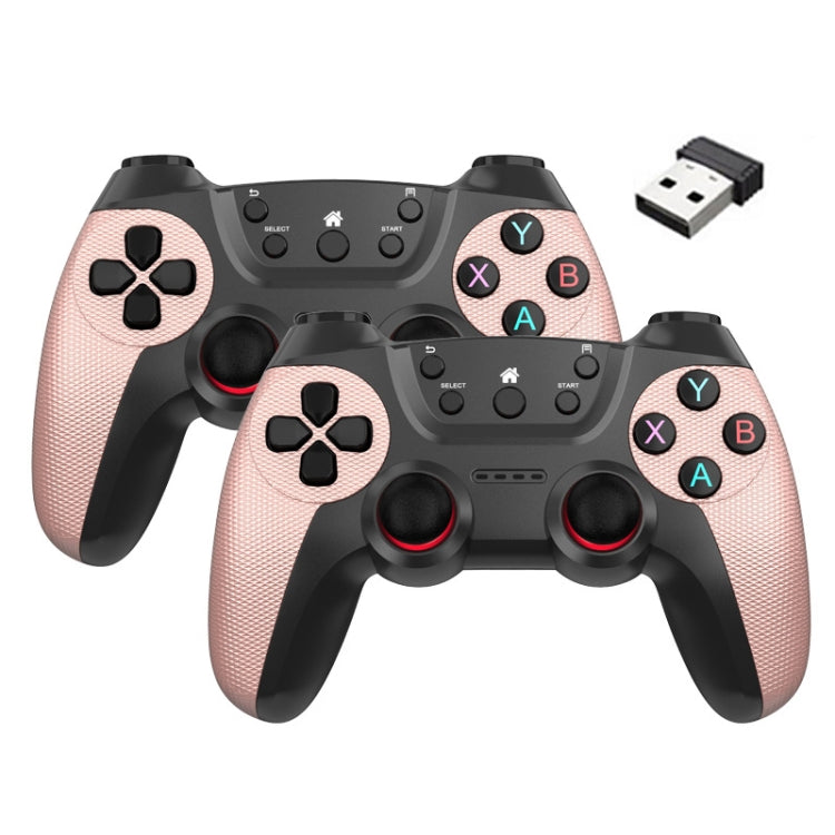 KM-029   2.4G One for Two Doubles Wireless Controller Support PC / Linux / Android / TVbox, KM-029 (Rose Pink), KM-029 (Lemon Yellow), KM-029 (Mountain Blue), KM-029 (Battle Gray), KM-029 (Elegant Silver), KM-029 (Mint Green), KM-029 (Cangling Green)  ...