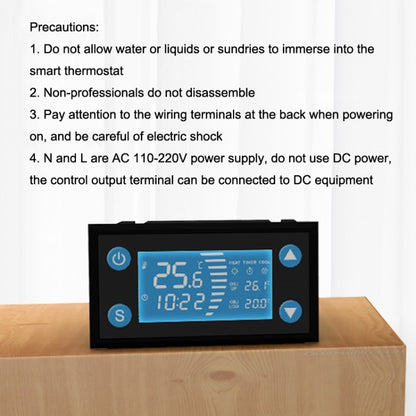 W-1213 Intelligent Digital Display Fish Tank Climbing Pet Thermostat Planting Hatch Breeding Temperature Controller, W-1213